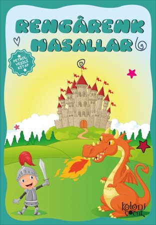 Çocuklar için Hayal ve Odak Geliştirici Rengarenk Masallar Petrol Yeşili Kitap