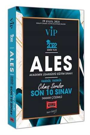 2022 ALES VİP Tamamı Çözümlü Fasikül Fasikül Son 10 Sınav Çıkmış Sorular