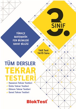 3.Sınıf Tüm Dersler Tekrar Testleri