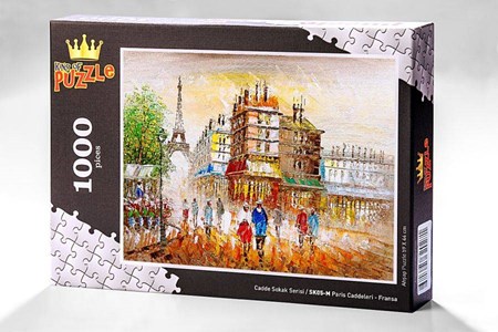 Cadde Sokak Serisi Paris Caddeleri Fransa 1000 Parça Puzzle Sk05 M