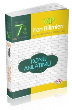 Editör 7.sınıf Vip Fen Bilimleri Konu Anlatımlı Yeni