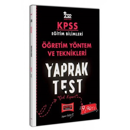 2022 KPSS Eğitim Bilimleri Öğretim Yöntem ve Teknikleri Yaprak Test Yargı Yayınları