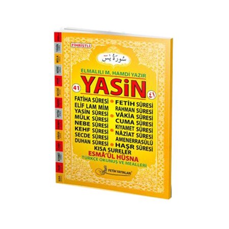 41 Yasin Fihristli Karşılıklı Türkçeli Rahle Boy Kod F015