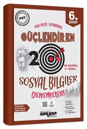 6. Sınıf Sosyal Bilgiler Güçlendiren 20 Deneme Sınavı