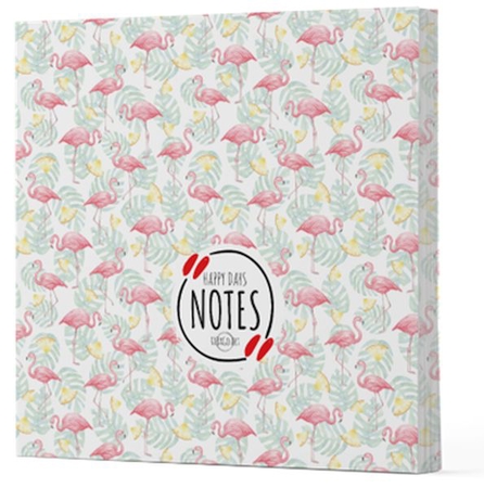 Flamingo 3 - Çizgisiz Yan Boyamalı Defter