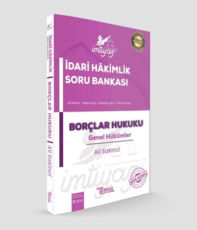 Borçlar Hukuku Genel Hükümler İdari Hakimlik Soru Bankası