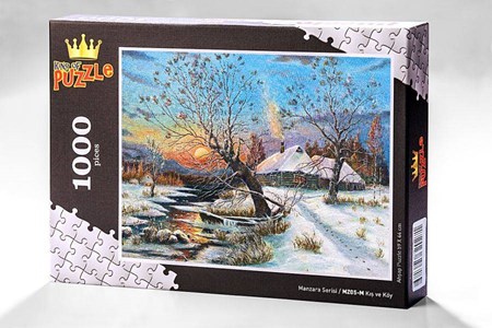 Manzara Serisi Kış Ve Köy 1000 Parça Puzzle Mz05 M