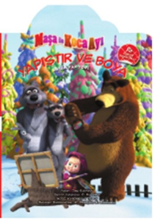 Maşa İle Koca Ayı - Yapıştır Boya - Resim Yapıyor