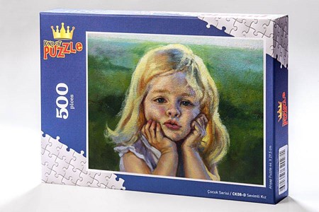 Çocuk Serisi Sevimli Kız 500 Parça Puzzle Ck08 D