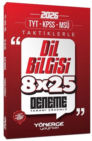 026 TYT KPSS MSÜ Taktiklerle Dil Bilgisi 8x25 Deneme Çözümlü