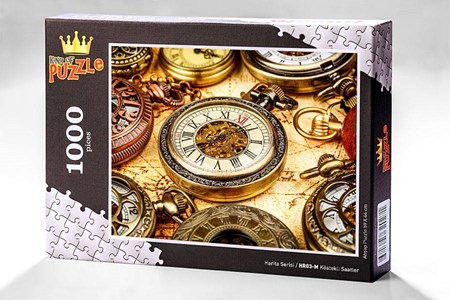 Harita Serisi Köstekli Saatler 1000 Parça Puzzle Hr03 M