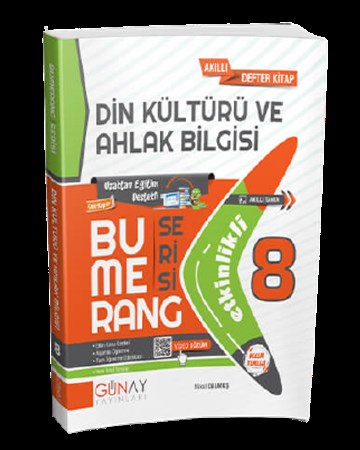 8. Sınıf LGS Din Kültürü ve Ahlak Bilgisi Bumerang Serisi Etkinlikli Akıllı Defter
