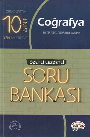 Editör 10. Sınıf Coğrafya Özetli Lezzetli Soru Bankası Yeni