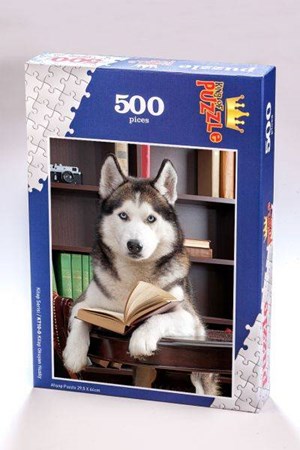 Kitap Serisi Kitap Okuyan Husky 500 Parça Puzzle Kt10 D