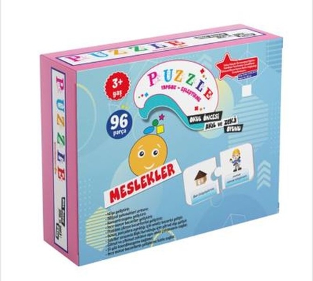 Puzzle Meslekler Okul Öncesi Akıl ve Zeka Oyunu 3 Yaş - 96 Parça
