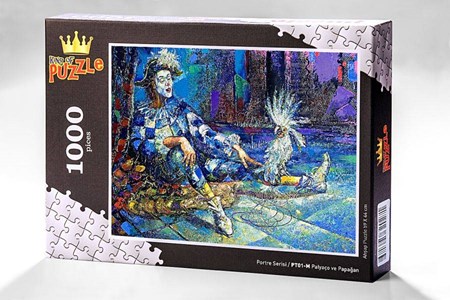 Portre Serisi Palyaço Ve Papağan 1000 Parça Puzzle Pt01 M