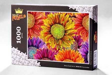Bahçe Çiçek Serisi Krizantemler 1000 Parça Puzzle Bc03 M