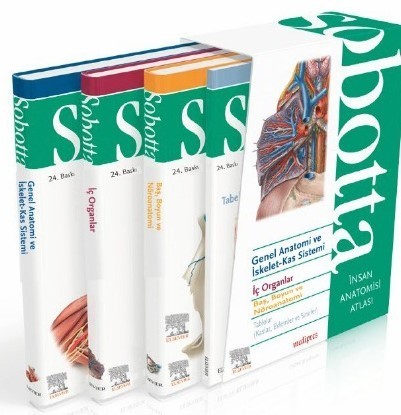 Sobotta, İnsan Anatomisi Atlası (4 Cilt) (24. Almanca Baskıdan, 11. En Son Türkçe Baskı, Yayın Tarihi: Eylül 2019)