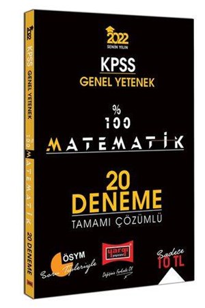 2022 KPSS Genel Yetenek %100 Matematik Tamamı Çözümlü 20 Deneme
