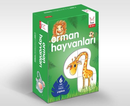 Orman Hayvanları (6 Adet 2 ve 3 Parçalı Yapboz)