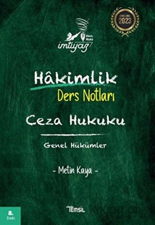 Ceza Hukuku Genel HümHakimlik / Ders Notları