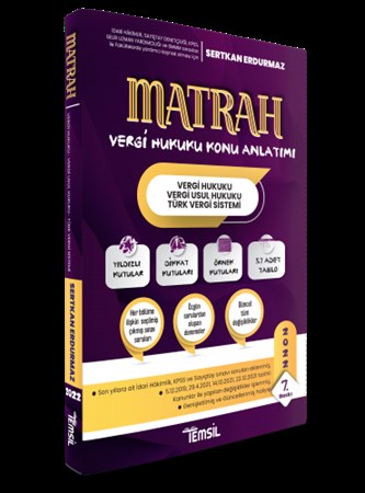 MATRAH Vergi Hukuku - Vergi Usul Hukuku - Türk Vergi Sistemi Konu Anlatımlı