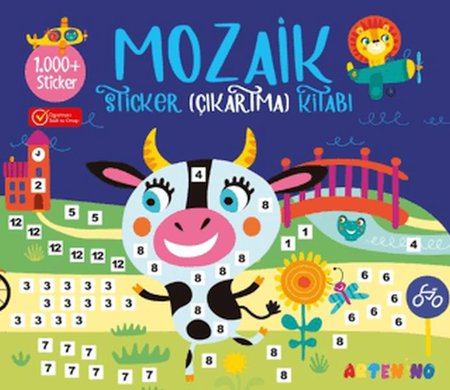 Mozaik Sticker Çıkartma Kitabı - Lacivert