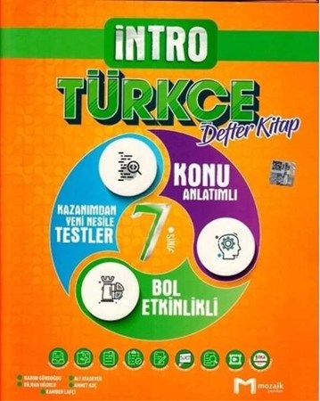 7. Sınıf Türkçe İntro Konu Anlatımlı Defter Kitap