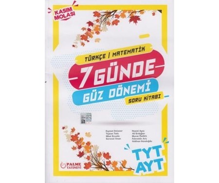 Tyt Ayt 7 Günde Güz Dönemi Türkçe - Matematik Soru Kitabı