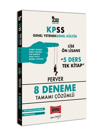 2022 KPSS GY GK Lise Ön Lisans 5 Ders Tek Kitap Perver Tamamı Çözümlü 8 Deneme