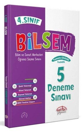 4. Sınıf Bilsem Çözümlü 5 Deneme Sınavı