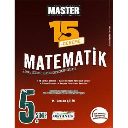 5. Sınıf Master 15 Matematik Denemesi