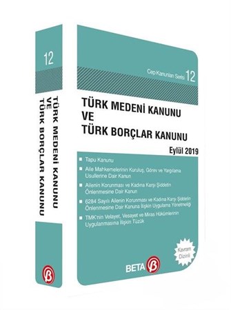 Türk Medeni Kanunu ve Türk Borçlar Kanunu (Ocak 2019)