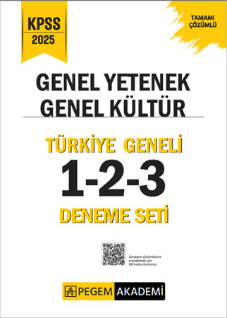 2025 KPSS Genel Yetenek Genel Kültür Tamamı Çözümlü Türkiye Geneli 1-2-3 (3'lü Deneme Seti)
