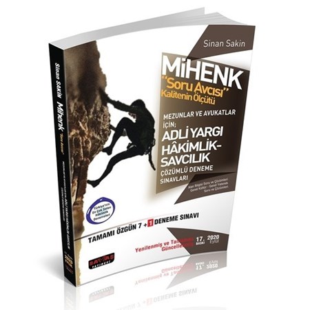 Mihenk Soru Avcısı Adli Hakimlik 7+1 Deneme Mezunlar Ve Avukatlar İçin Savaş Yayınları Eylül 2020