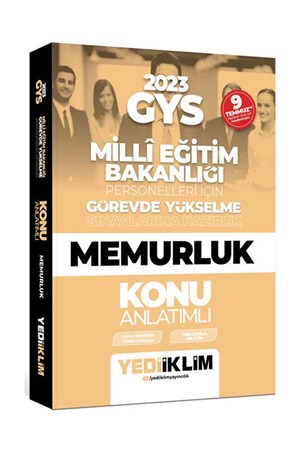 Yediiklim Yayınları 2023 GYS Milli Eğitim Bakanlığı Görevde Yükselme Sınavı Memurluk Konu Anlatımı