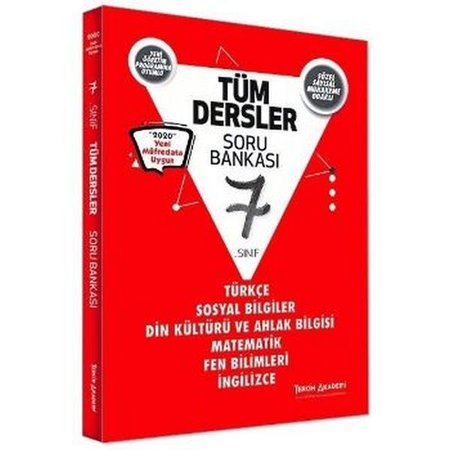 Tercih Akademi Yayınları 7. Sınıf Tüm Dersler Soru Bankası (Yeni)