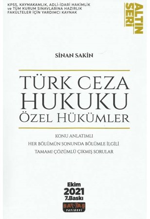 Türk Ceza Hukuku Özel Hükümler (Altın Seri)