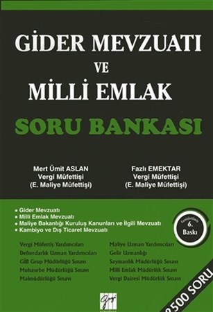 Gider Mevzuatı Ve Milli Emlak Soru Bankası