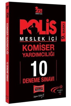 Yargı Yayınları 2021 Polis Meslek İçi Komiser Yardımcılığı Yıldız Serisi 10 Deneme Sınavı 9. Baskı