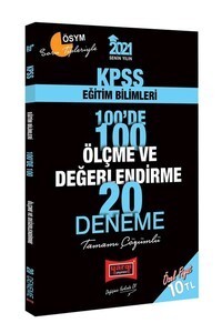 Yargı Yayınları 2021 Kpss Eğitim Bilimleri 100'de 100 Ölçme Ve Değerlendirme Tamamı Çözümlü 20 Deneme
