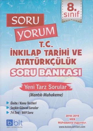 Bulut 8. Sınıf Soru Yorum T.C. İnkılap Tarihi ve Atatürkçülük Soru Bankası