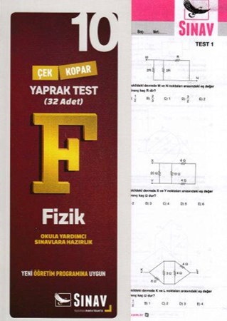 Sınav 10. Sınıf Fizik Çek Kopar Yaprak Test Yeni