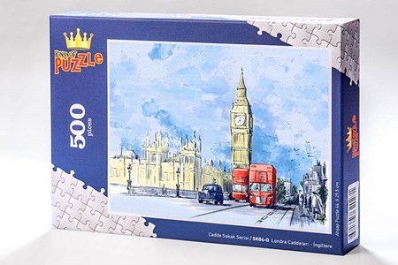 Cadde Sokak Serisi Londra Caddeleri İngiltere 500 Parça Puzzle Sk04 D