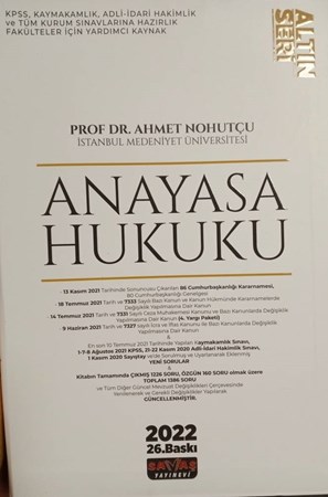 Anayasa Hukuku 2022 Baskı Altın Seri