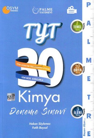 Palme Yks Tyt Kimya Palmetre 30 Deneme Video Çözümlü