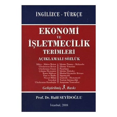 Ekonomi ve İşletmecilik Terimleri Açıklamalı Sözlük İngilizce Türkçe