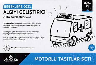 Bebeklere Özel Algıyı Geliştirici Zeka Kartları Motorlu Taşıtlar Seti 0 24 Ay