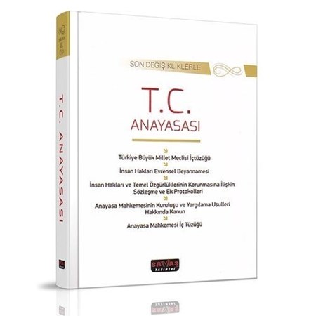 T. C. Anayasası Son Değişikliklerle Dikişli Ciltli - Savaş Yayınları Kanun Metinleri Ekim 2020