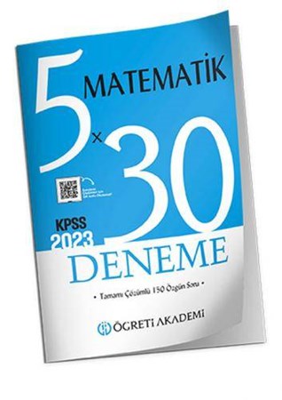 KPSS Matematik 5x30 Deneme Çözümlü 2023